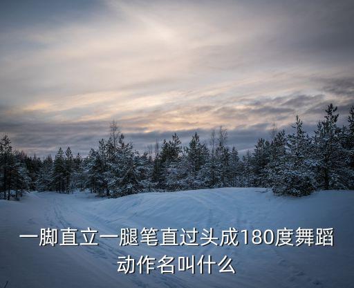 一脚直立一腿笔直过头成180度舞蹈动作名叫什么