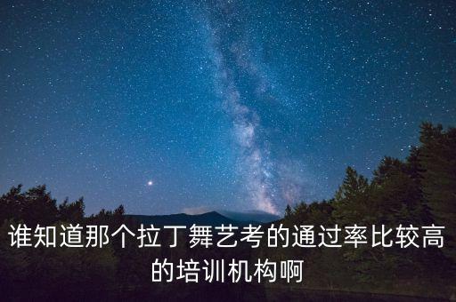 谁知道那个拉丁舞艺考的通过率比较高的培训机构啊