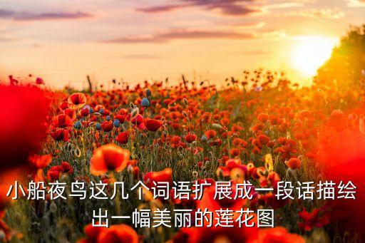 拉多少夜雨广场舞莲花，小船夜鸟这几个词语扩展成一段话描绘出一幅美丽的莲花图