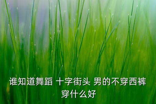 谁知道舞蹈 十字街头 男的不穿西裤 穿什么好