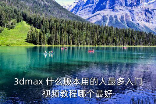 3dmax 什么版本用的人最多入门视频教程哪个最好