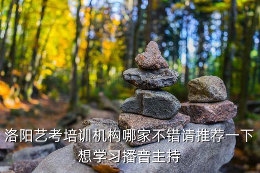 洛阳艺考培训机构哪家不错请推荐一下想学习播音主持