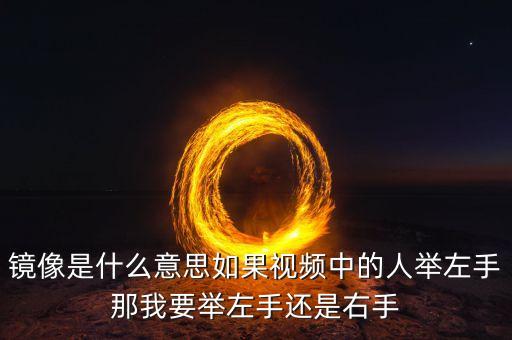 镜像是什么意思如果视频中的人举左手那我要举左手还是右手
