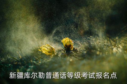 新疆库尔勒普通话等级考试报名点