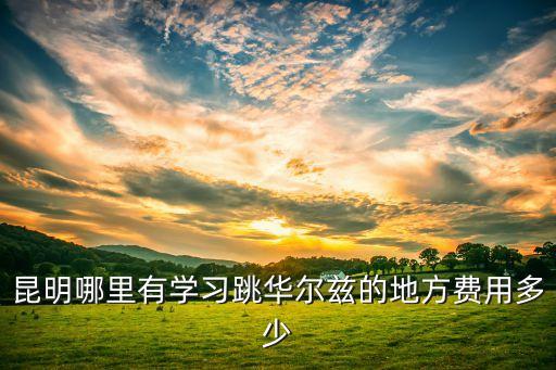 昆明哪里有学习跳华尔兹的地方费用多少