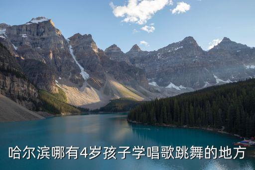 哈尔滨哪有4岁孩子学唱歌跳舞的地方