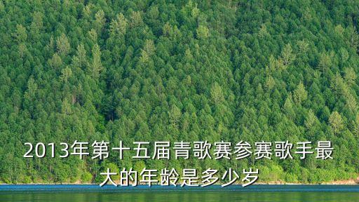 2013年第十五届青歌赛参赛歌手最大的年龄是多少岁