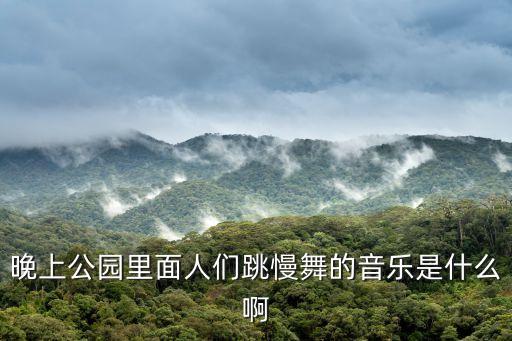 街心公园的舞蹈真什么啊填空，晚上公园里面人们跳慢舞的音乐是什么啊