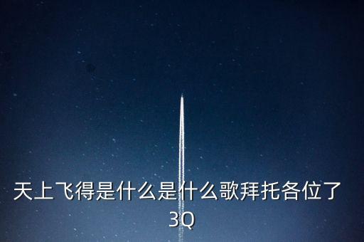 天上飞得是什么是什么歌拜托各位了 3Q