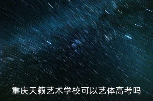 重庆天籁艺术学校可以艺体高考吗