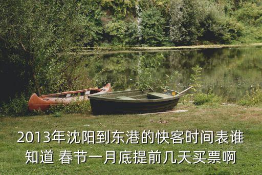 2013年沈阳到东港的快客时间表谁知道 春节一月底提前几天买票啊