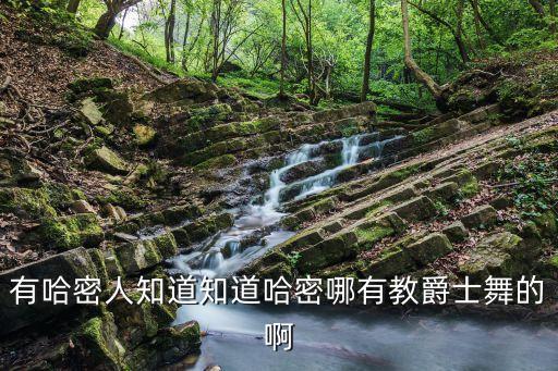 有哈密人知道知道哈密哪有教爵士舞的啊