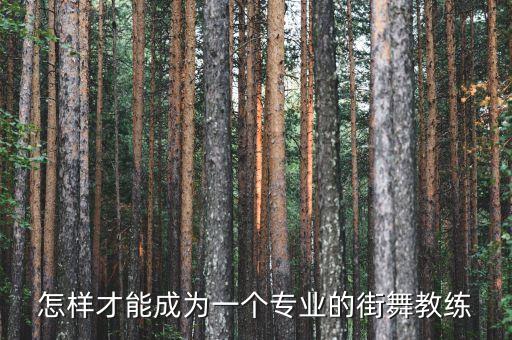 怎样才能成为一个专业的街舞教练