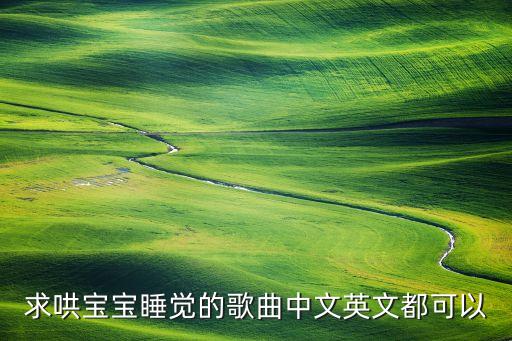 求哄宝宝睡觉的歌曲中文英文都可以