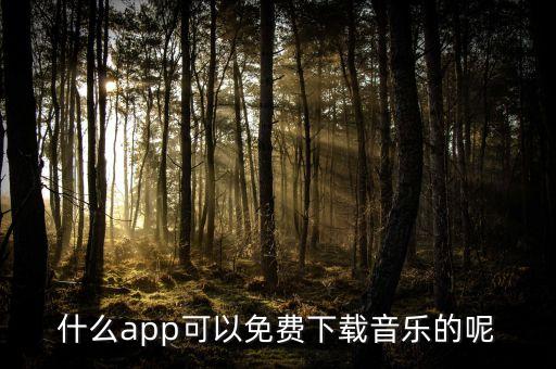 什么app可以免费下载音乐的呢