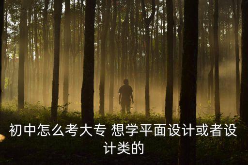 初中怎么考大专 想学平面设计或者设计类的