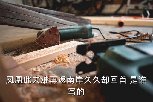 凤凰此去难再返南岸久久却回首 是谁写的