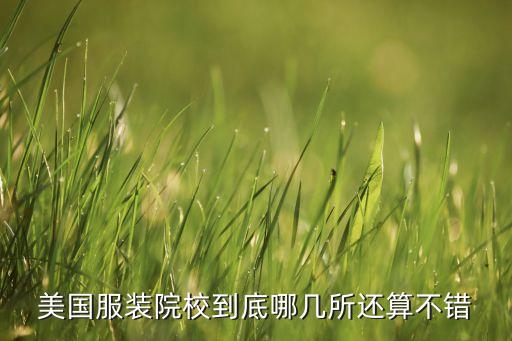 美国服装院校到底哪几所还算不错