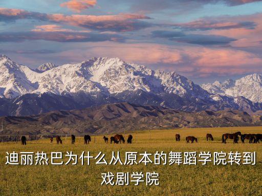 迪丽热巴为什么从原本的舞蹈学院转到戏剧学院