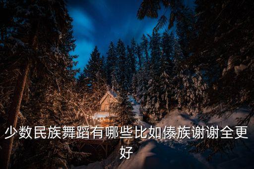 少数民族舞蹈有哪些比如傣族谢谢全更好