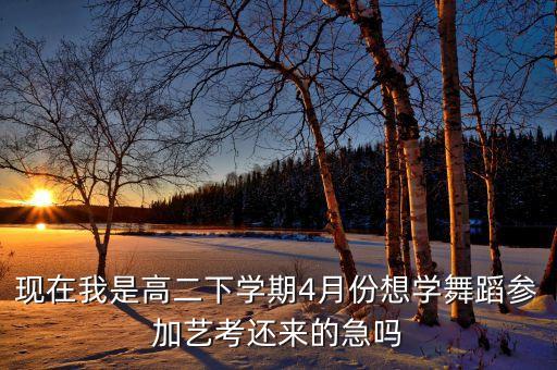 现在我是高二下学期4月份想学舞蹈参加艺考还来的急吗