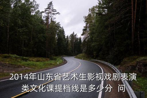 2014年山东省艺术生影视戏剧表演类文化课提档线是多少分  问