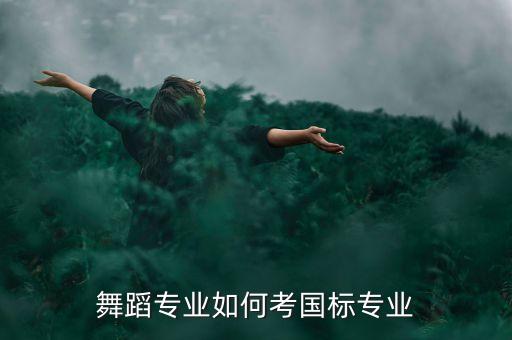 舞蹈专业如何考国标专业