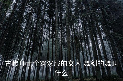 古代几十个穿汉服的女人 舞剑的舞叫什么