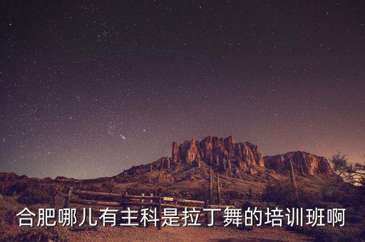 合肥哪儿有主科是拉丁舞的培训班啊