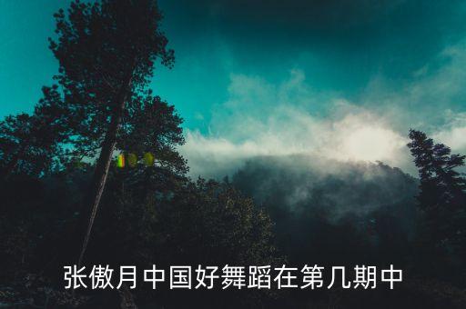 张傲月中国好舞蹈在第几期中