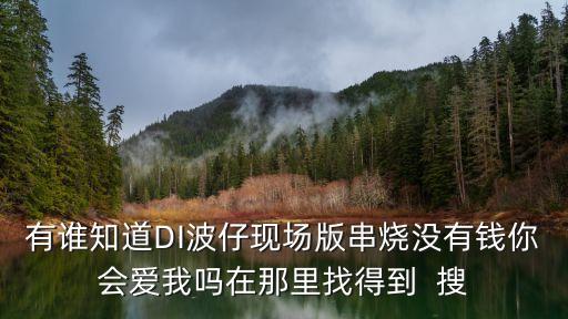 广场舞串烧没钱怎么去爱，有谁知道DI波仔现场版串烧没有钱你会爱我吗在那里找得到  搜