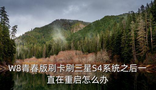 W8青春版刷卡刷三星S4系统之后一直在重启怎么办