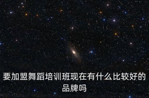 要加盟舞蹈培训班现在有什么比较好的品牌吗