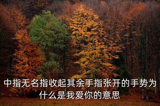 中指无名指收起其余手指张开的手势为什么是我爱你的意思