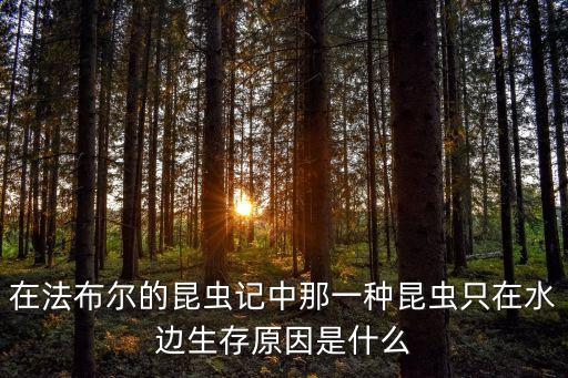 在法布尔的昆虫记中那一种昆虫只在水边生存原因是什么