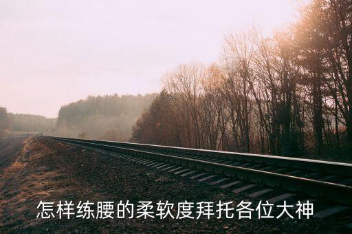 怎样练腰的柔软度拜托各位大神