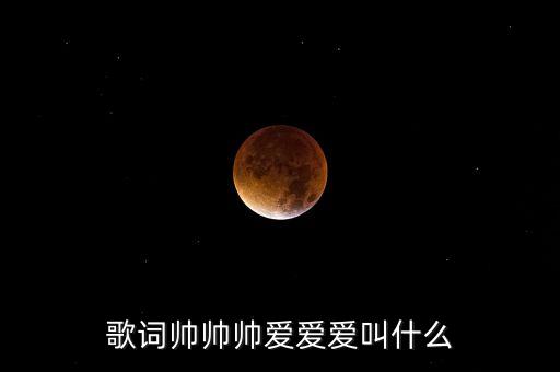 歌词帅帅帅爱爱爱叫什么
