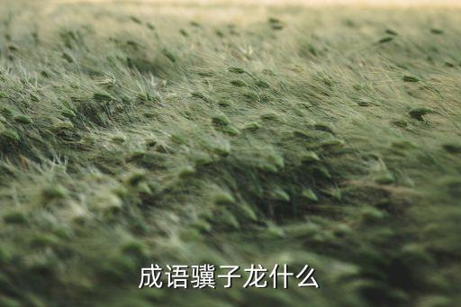成语骥子龙什么