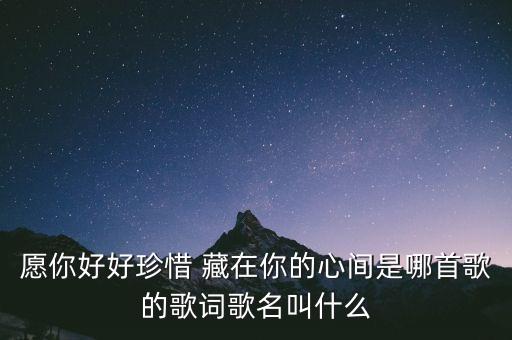 愿你好好珍惜 藏在你的心间是哪首歌的歌词歌名叫什么