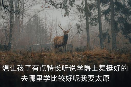 想让孩子有点特长听说学爵士舞挺好的去哪里学比较好呢我要太原
