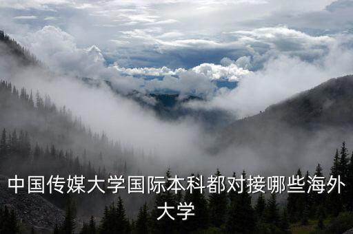 中国传媒大学国际本科都对接哪些海外大学