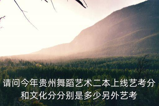 请问今年贵州舞蹈艺术二本上线艺考分和文化分分别是多少另外艺考