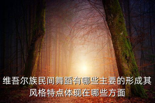 维吾尔族民间舞蹈有哪些主要的形成其风格特点体现在哪些方面