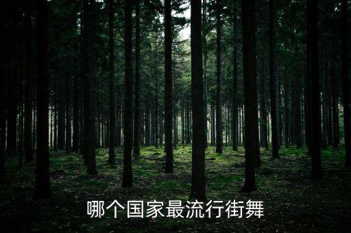 哪个国家最流行街舞