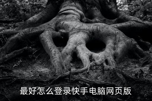 最好怎么登录快手电脑网页版