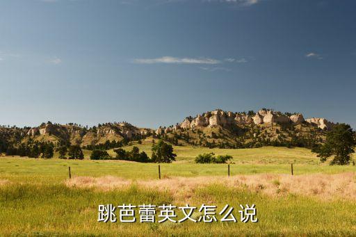 跳芭蕾英文怎么说