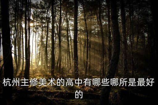 杭州美术类高中有哪些，杭州主修美术的高中有哪些哪所是最好的
