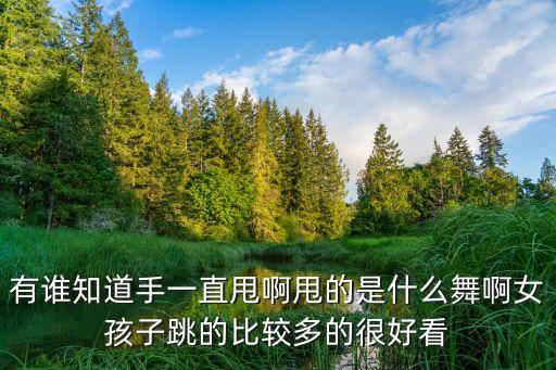 有谁知道手一直甩啊甩的是什么舞啊女孩子跳的比较多的很好看