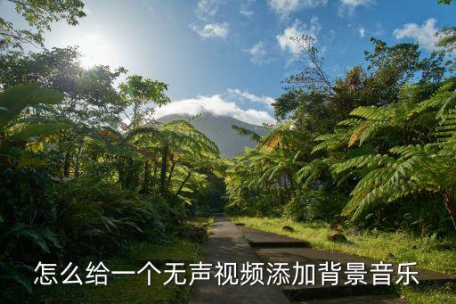 怎么给一个无声视频添加背景音乐