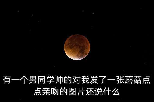 有一个男同学帅的对我发了一张蘑菇点点亲吻的图片还说什么